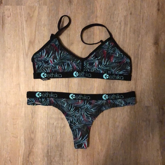 ethika red camo bralette